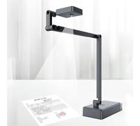 Ultra HD USB Document Camera,15-30 Frames/S Foldable Book Scanner with Adjustable Light and Image Zoom In/out, OCR Multi-format Conversion and Auto Focus, for Office, Online Teaching