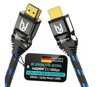 Ultra HDTV 8K HDMI Cable - 0.5m - 48 Gbit/s, 4K@120Hz / 8K@60Hz, Dynamic HDR-10+, eARC, Variable Refresh Rate (VRR), Dolby Vision - 0.5 meters