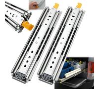 Ultra Heavy Duty Drawer Slides, Full Extension Metal Runners with Lock, Strong Load Capacity 220Kg, Replacement Rails Side Mount, 145cm/57in, 1 Pair