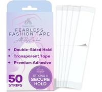 Ultra Hold Fearless Fashion Tape for Women, Double Sided Fabric Tape for Clothes and Body, Body Tape for Women, Beige, 50 Strips