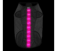 Ultra Large Pink Waterproof Dog Coat LED Jacket for Night Time Walking Visibility