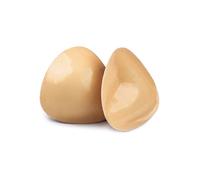 Ultra Lift Boost Inserts Double-Sided Sticky Bra Pads, Backless Push Up Invisible Bra Bikini Padding Strapless Swimsuit Balconette Sticky Inserts Triangle Shaped Burly Wood Beige Medium