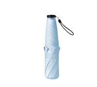 Ultra-Light 6-boneumbrella Vinyl Sun Protection Sunshade Folding Girl Portable Pencil Umbrella(Sky Blue)