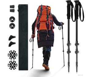 Ultra Light 7075 Aluminum Trekking Poles Telescopic Walking Sticks with Quick Release Flip Locks Adjustable for Hiking Camping and Travel Unisex for Men Women