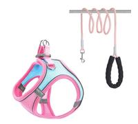 [Ultra-Light Cloud Feeling] Pet Chest and Back Traction Rope Set - Reflective, Breathable and Anti-Break-Free | Multi-Size Optional (XXXS-XXL) | Surround Fit Design |