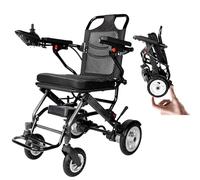 Ultra Light Electric Wheelchair for Adults, Aluminum Frame, Removable Soft Pad, All-Terrain, Foldable, Electric Wheelchair for The Elderly, Power Wheelchair Suitable for Travel and Daily Use