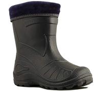 Ultra Light EVA Kids Girls Wellington Boots Rainy Snow Wellies Very Warm Liners (11 UK 29 EU - 19cm, Black)