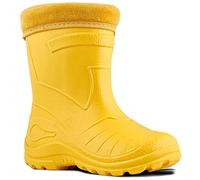 Ultra Light EVA Kids Girls Wellington Boots Rainy Snow Wellies Very Warm Liners (11 UK 29 EU - 19cm, Yellow)