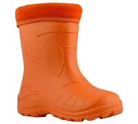 Ultra Light EVA Kids Girls Wellington Boots Rainy Snow Wellies Very Warm Liners (2 UK 35 EU - 22cm, Orange)