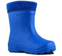 Ultra Light EVA Kids Girls Wellington Boots Rainy Snow Wellies Very Warm Liners (8 UK 25 EU - 16 cm, Blue)