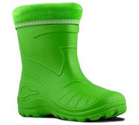 Ultra Light EVA Kids Girls Wellington Boots Rainy Snow Wellies Very Warm Liners (8 UK 25 EU - 16 cm, Green)