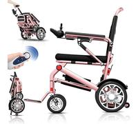 Ultra Light Foldable Electric Wheelchair,Foldable Electric Wheelchair for Home,Carrying Capacity 150 Kg,Light Wheelchair Electric with Remote Control,Seat Width 45CM 20A(20a)