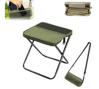 Ultra-Light Folding Stool - Supports Up to 265 Lbs, Foldable Backpack Stool, Small Portable Outdoor Camping Chairs, Lightweight Telescopic Garden Seat for Fishing Travelling Picnics Hunting(Green,Larg