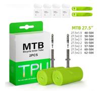 Ultra Light MTB Tube 65g for 26 27.5 29 Inch Wheels | High puncture resistance, rough terrain ready, 1.9-2.5 inch tyre fit, detachable valve core, long-term durability