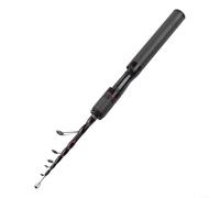 Ultra Light Telescopic Fishing Rod 1.5m Carbon Fiber High Sensitivity Solid Tip Pole with Cork Handle for Freshwater Stream Trout Bass