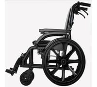 Ultra-Light Transport Wheelchair - Folding Portable Wheelchair with Hand Brake - Trolleys for Elderly Aircraft Travel,Ultra Light Portable Folding Transport,Mobility Aid(Size:46cm/18.1in,Color:Black)