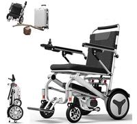 Ultra Lightweight Electric Folding Wheelchair, Compact and Airline-Friendly, 15 kg, 6.6A/12A/20A/30A Lithium Battery, Supports Up to 150 kg - Ideal for Travel and Daily Use,