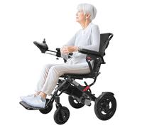 Ultra Lightweight Electric Wheelchair, Mobility Scooters for Adults, 23kg Net Weight, 20+km Range, 110kg Capacity, Folding Compact Powerchair for Travel & Transit (Black)