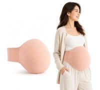 Ultra Lightweight Fake Pregnancy Belly, Realistic Memory Sponge Bump with Adjustable Strap for Maternity Shoot & Cosplay, Nude, 5-7 Months