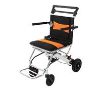 Ultra-Lightweight Foldable Transport Wheelchair Compatible with Seniors & Disabled, Portable Aluminum Adult Travel Wheelchair with Brakes & Seat Belt, 160kg Capacity