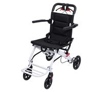 Ultra Lightweight Foldable Transport Wheelchair for Adults - 13.66lbs Compact Portable Folding Chair for Travel, Seniors, Narrow Doorways, Small Spaces, Support Up to 180lbs