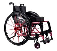 Ultra-Lightweight Folding Wheelchair with Swing Away Leg Rests - Ergonomic Aluminum Sport Chair, 100kg Capacity