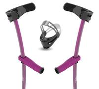 Ultra-Lightweight Forearm Crutches, Aerospace Aluminum (1 Pair/2 Units). Precise Handle and Cuff Adjustment Prevents tendonitis and Hand Pain (Purple, S (61-65 in))