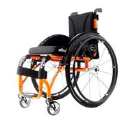 Ultra Lightweight Wheelchair-Portable Folding Sports Wheelchairs with Adjustable Footrest and Seat Height,Self-propelled Aluminum Alloy Portable Manual Wheel Chair