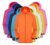 Ultra-Lite Waterproof Jacket Mens, Womens Lightweight Packaway Rain Jacket Hooded Quick Dry Raincoat Windproof Sunscreen Outdoor Jacket for Cycling, Camping, Running, Hiking Blue, 3XL