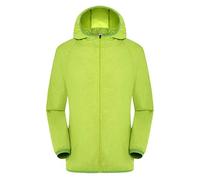 Ultra-Lite Waterproof Jacket, Portable Zip-Up Hooded Raincoat Outdoor Long-Sleeved Sun Protection Windbreaker High-Visibility Single-Rider Cycling Raincoat for Camping, Running, Hiking (A1-3, 4XL)