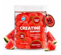 Ultra Lyte Creatine Monohydrate Gummies 5000mg for Women & Men, Watermelon | Sugar Free Creatine, Full 5g per 3 Gummies, Vegan, No Powder, No Shaker, 30 Day Supply, Pre Workout Strength