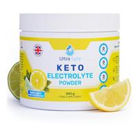 Ultra Lyte Keto Electrolyte Powder 240g, Sugar Free Stevia, Lemon & Lime | 1000mg Potassium, 150mg Magnesium, 0g Carbs, Vegan, 30 Servings - Potassium contributes to normal muscle function