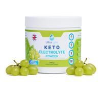 Ultra Lyte Keto Powder 240g - Fresh Green Grape Electrolyte Mix - 0 Carbs, 30 Servings - Potassium, Magnesium, Sodium - Sugar-Free, Fasting & Keto Friendly