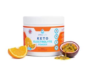 Ultra Lyte Keto Powder - Fresh Maracuja Orange Electrolytes - 0 Carbs, 30 Servings - Potassium, Magnesium, Sodium - Keto & Fasting Friendly - Sugar-Free Formula