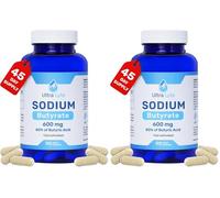Ultra Lyte Sodium Butyrate 600mg per Serving - 80% Butyric Acid - 90 Vegan Capsules, 45 Servings - Advanced Microencapsulated Formula - Gut Comfort & Digestive Balance (Pack of 2)