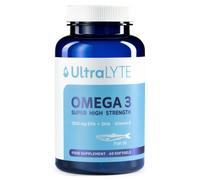 Ultra Lyte Super Omega 3 Fish Oil 2000mg, High Strength | 1200mg EPA & DHA (700mg EPA, 500mg DHA) + Vitamin E, Peruvian Anchovy - Made in the UK - Heart, Brain & Vision Support