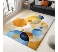 Ultra Modern Simple Numbers Circles Print Rug for Bedroom 120 x 170 cm, for Bedroom Area Rug Dorm Office Kitchen Living Room Entryway Rug Ultra-Thin Fall Aesthetic Carpet Decor Off White