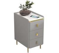 Ultra Narrow Bedside Table Living Room Bedroom Solid Wood Bedside Cabinet Small Storage Cabinet Household Mini(D,30CM)
