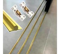 Ultra-Narrow Brass Sliding Door Kit - No-Drill Bottom-Rolling Trackway for Smooth Quiet Operation Ideal for Bypass Barn Doors Easy Installation andDesign
