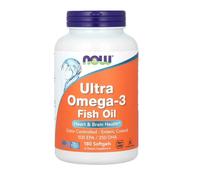 Now Foods Fish Oil Ultra Omega-3 500 mg EPA / 250 mg DHA for Heart Health 180 Softgels