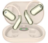 Ultra Open Ear Earbuds - Bone Conduction Headphones Wireless Bluetooth, Waterproof Deep Bass Earphones for Fitness and Running,Fast Charging, Secure Fit for Small Ears, Sweat-Resistant for Workouts