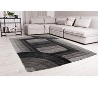 ULTRA PLUSH TRELLIS CHARCOAL DS Living Dark Grey 160cm x 230cm