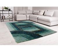 ULTRA PLUSH TRELLIS CHARCOAL DS Living Teal 160cm x 230cm