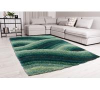 ULTRA PLUSH WAVE BLUE DS Living Mid Blue 160cm x 230cm