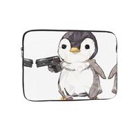Ultra-Portable 15" Laptop Bag Case â€“ 15.6" Inch Neoprene Shoulder Messenger Bag,The Essential Laptop Accessory Cartoon penguin, Black, 17 Inch