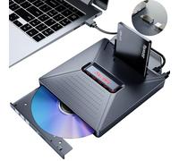 Ultra Portable External USB 3.0 Type-C CD/DVD & HDD Drive for Laptop/PC/Mac
