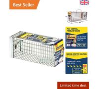 Ultra Power Humane Rat Cage Trap - Durable Alloy Steel & Self-Locking Door 36cm