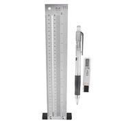 Ultra Precision Marking T Ruler cm line ruler 12in 300mm Stainless Steel Scribing Ruler with Automatic Pencil Gauge Marking Scale Scribe Line Ruler with Holes Folding Rules