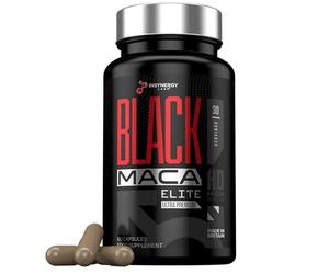 Ultra Premium 40,000MG Organic Black Maca with Ashwagandha - Maca Root Powder for Men 60 Vegan Capsules