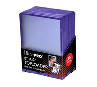 Ultra Pro 3" x 4" Purple Border Toploader (25 Pack) - Standard Size Card Protector - PVC Plastic